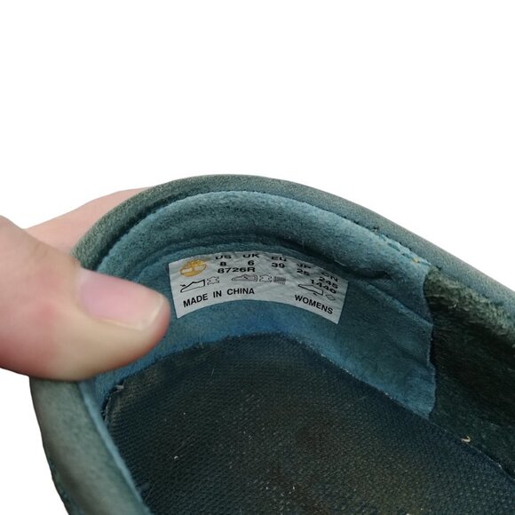 Timberland Womans Blue Penny Loafer Driving Shoes Moccasins Size 8 Leather Suede - Picture 2 of 11